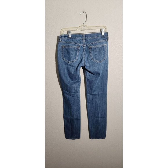 Old Navy Jeans Womens The Diva Size 4 Low-Rise Straight Leg Blue Cotton Blend - Picture 2 of 11